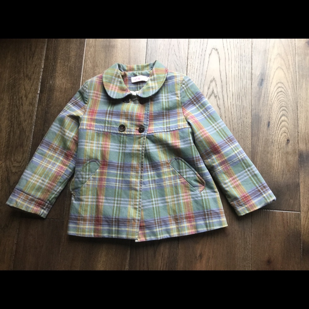 Double breasted plaid jacket